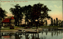 Deering Park And Pond Postcard