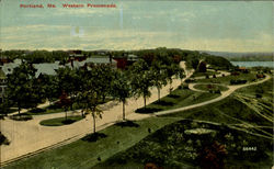 Western Promenade Portland, ME Postcard Postcard