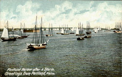 Portland Harbor After A Storm Postcard