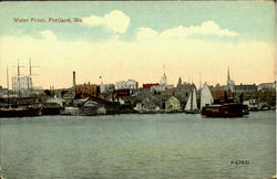 Water Front Portland, ME Postcard Postcard