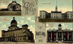 City Halls Of Portland Postcard