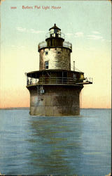 Butlers Flat Light House New Bedford, MA Postcard Postcard