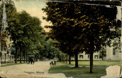 Street Scene Bridgton, ME Postcard Postcard