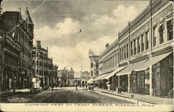 Looking West On Front Street Missoula, MT Postcard Postcard