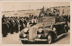 Hitler & Mussolini in Rome Postcard