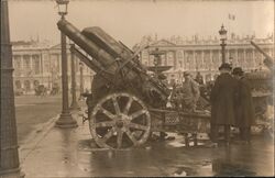 Captured German Howitzer, Place de la Concorde, Paris WWI France Postcard Postcard Postcard