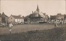 Cabery vs. Cullom Baseball Game Postcard