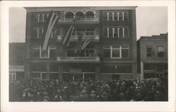 Calvin Coolidge speaking in Globe, Arizona Postcard