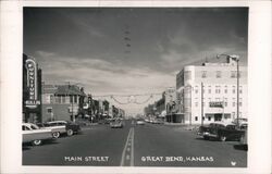 Main Street, Great Bend, Kansas Postcard