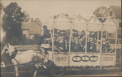 I.O.O.F. Float 1847-1908 Fraternal Postcard Postcard Postcard