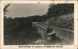 Main Street of America in Missouri Ozarks Postcard