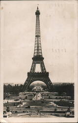 Eiffel Tower from Trocadero Paris, France Postcard Postcard Postcard