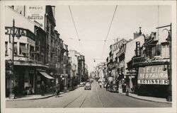 Rue de Vesle, Reims, France - Street Scene Postcard