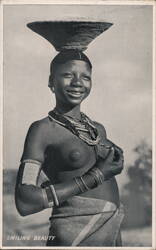 Smiling Beauty South African Risque & Nude Postcard Postcard Postcard