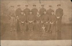 Irish Constabulary Group Portrait with Dog Police Postcard Postcard Postcard