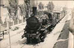 Steam Locomotive on Tracks Trains, Railroad Postcard Postcard Postcard