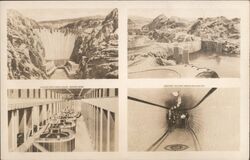 Boulder Dam (Hoover Dam) Views, Power House, Visitor Gallery Postcard