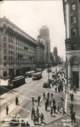 Market St. at Montgomery San Francisco Postcard