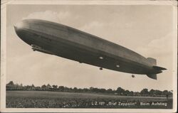 Graf Zeppelin LZ 127 Airship Postcard