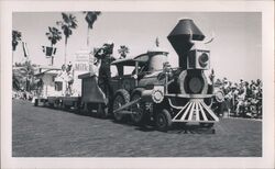 Borden's Homogenized Milk Float, Train with Longhorns Photographs & Snapshots Original Photograph Original Photograph Original Photograph