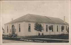 S.M. Band Hall, Stephenson, Mich Michigan Postcard Postcard Postcard