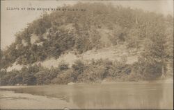 Bluffs at Iron Bridge near St. Clair, Missouri Postcard Postcard Postcard