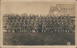 Group Portrait of Soldiers, World War I Era Postcard