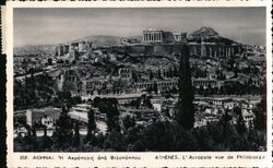 Acropolis from Philopappu, Athens, Greece Postcard