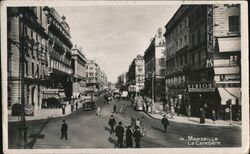 La Canebiere, Marseille France Postcard Postcard Postcard