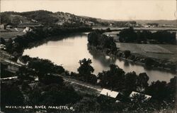 Muskingum River, Marietta, OH Postcard