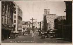 Wellesley St. Auckland, New Zealand Postcard