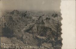 Cedar Hill East from Big Foot Hills, Badlands, SD South Dakota M.E. Todd Postcard Postcard Postcard