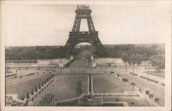 Eiffel Tower View from Palais de Chaillot Postcard