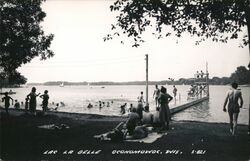 Lac La Belle, Oconomowoc, Wisconsin - Swimming Postcard