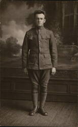 World War I Soldier Portrait Postcard