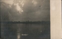 Sunset over Water Postcard