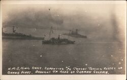 HMS King Orgy Repenting & Target Towing Vessel of Grand Fleet Postcard