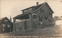 Home of C.E. Belcher, Allerton, MA Massachusetts Postcard Postcard Postcard