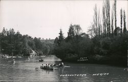 Chapultepec Park Lake with Rowboats, Mexico City Postcard