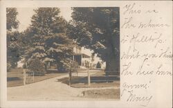 House with Gate and Driveway Postcard