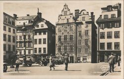 Stockholm Stortorget Square Vintage Postcard