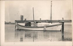 Boat Moored at a Dock Postcard