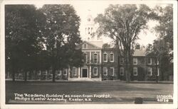 Phillips Exeter Academy, Exeter, NH - Academy Building from Front St Postcard