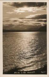 Atlin Lake Sunset Postcard