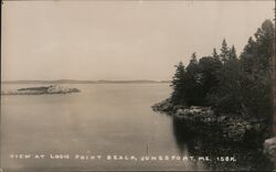 View at Loon Point Beach, Jonesport, ME Postcard