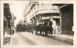 Toreadors Horse-drawn carriages going to Bull Fight Postcard