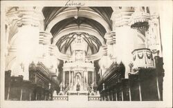 Interior View of Cathedral at Lima, Peru Postcard Postcard Postcard