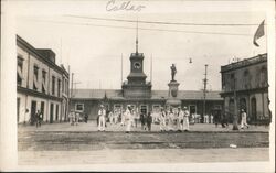 F.C.C. Railroad Station, US Navy Sailors Postcard