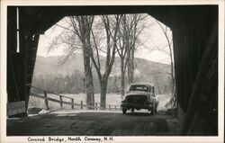 Covered Bridge, North Conway, NH Postcard