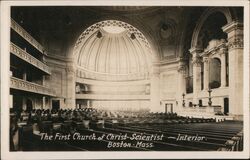 First Church of Christ, Scientist Interior, Boston, MA Massachusetts Postcard Postcard Postcard